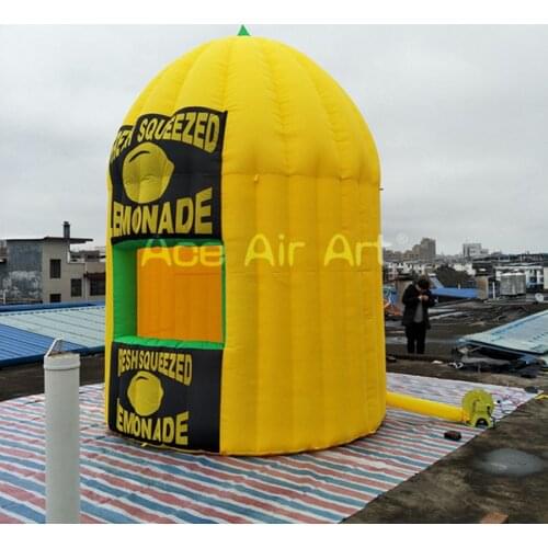 Customize 3m tall advertising gaint fresh citrus fruit model inflatable lemon for summer drinking promotion