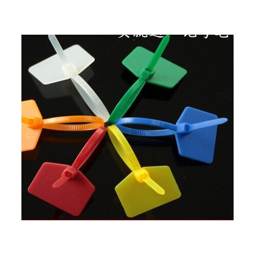 100pcs/lot Nylon Label Network Line Marking Signage Tie Barrier Cable Tie Tie Plastic Seal