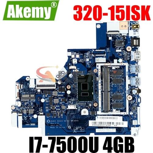 NM-B241 For Lenovo 320-15ISK 520-15ISK Laptop Motherboard i7-7500U 4GB DG421 DG521 DG721 NM-B241 100% Tested original work