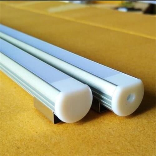 New LED Aluminum Profiles 1M/PCS 10PCS/LOT Embedded profiles with Frosted Milky Transparent PC Cover for Led Strip