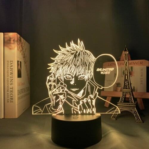 New Anime Lamp Jujutsu Kaisen Satoru Gojo Led Night Light for Bedroom Decor Birthday Gift Satoru Gojo Light Jujutsu Kaisen Prize