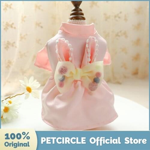 PETCIRCLE Dog Puppy Clothes Cute Bunny Pink Dress Pet Cat Fit Small Dog All Seasons Pet Cute Casual Costume Dog Cloth Dog Skirt