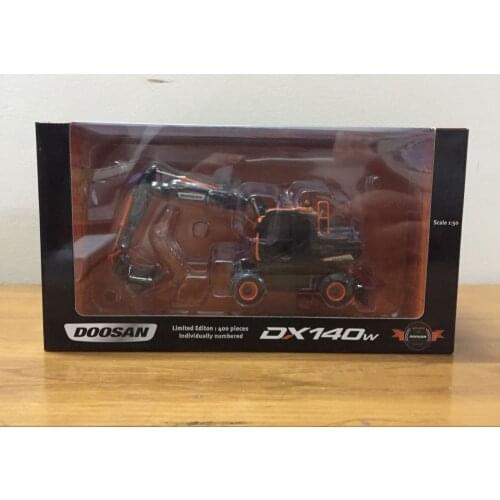 Rare!!! Doosan Universal Hobbies Bobcat DX140W Wheeled Excavator 1/50 Scale Limited Editon UH8137