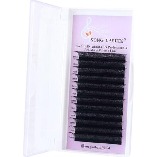 SONG LASHES 3D W-Shaped Eyelashes Extensions 3 Tip C/D Curl High Quality Idividual Lash and matte soft natur