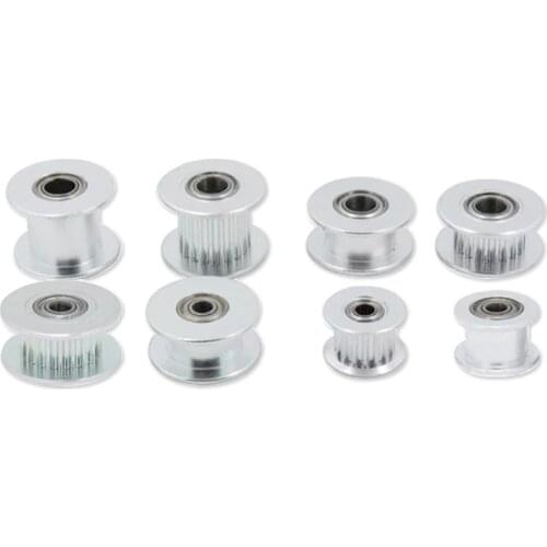 2pcs GT2 Idler Timing Pulley 16 20Teeth Wheel Bore 3 5mm Aluminium Gear Width 6 10mm for a6 a8 e10 cr10 ender 3D Printers Parts