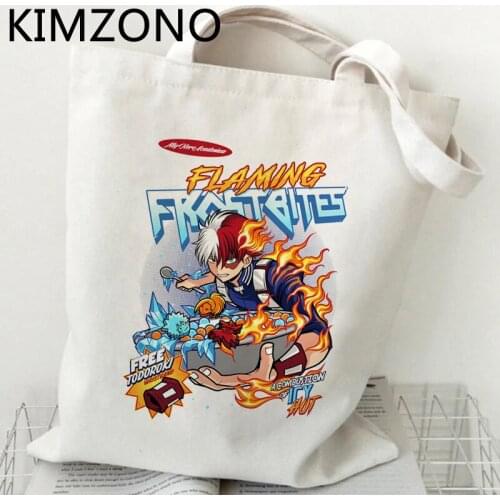 My Hero Academia shopping bag shopper reusable recycle bag jute bag bolso canvas bag fabric sac cabas ecobag custom