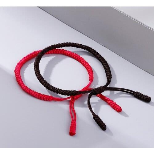 Tibetan Braided Couple Bracelet Lucky Red String Handwoven Knots Men Women Bracelets & Bangles Prayer Rope Best Friend Jewelry
