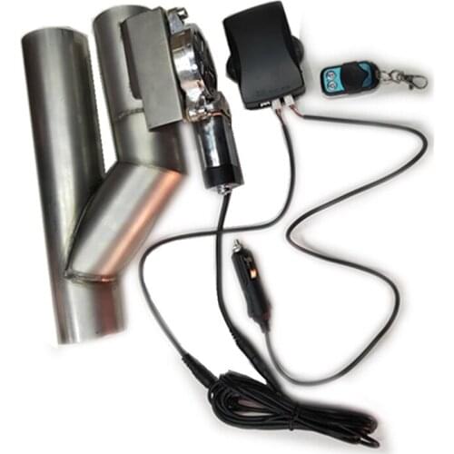 Universal Patented 2.5/3inch Double Valve Electric Exhaust Cut Out Valve Exhaust Pipe Muffler Kit with Wireless Remote Control