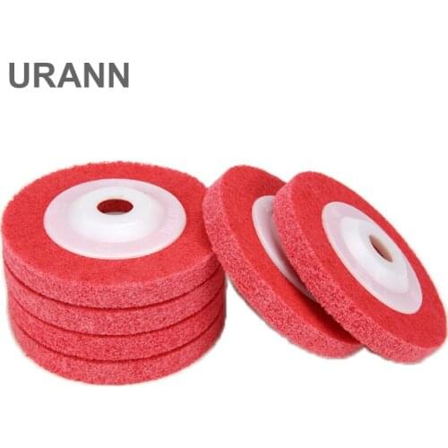 URANN 1pcs Nylon Fiber Polishing Wheel 100x16x12mm Grinding Machine Polishing Wheel Abrasive Tools