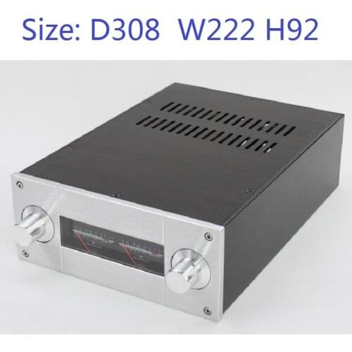 Size: D308 W222 H92 DAC Amplifier Case Aluminum Chassis Power Supply DIY Case WA53 all aluminum power amplifier chassis