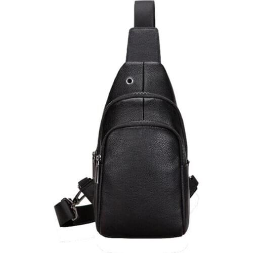 Vintage Genuine Leather Chest bag Crossbody Bags For Men High Quality Waterproof Practical Shoulder Bags Sling bag Messenger Bag