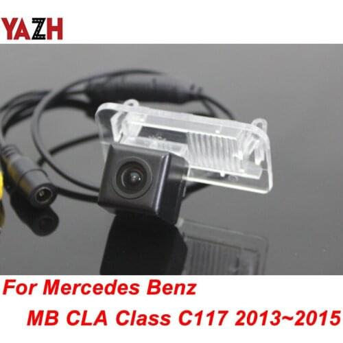 YAZH 175 Degree HD Reverse Rear View Camera For Mercedes Benz MB CLA Class C117 2013-2015 Car Radio Parking Monitor Waterproof