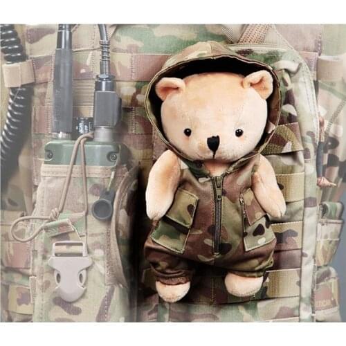 Army Fans Bag Vest Clothes Hanging Accessory Tactical Bear Hunting Training Tactics Accessories Portable Detachable Camo Bear