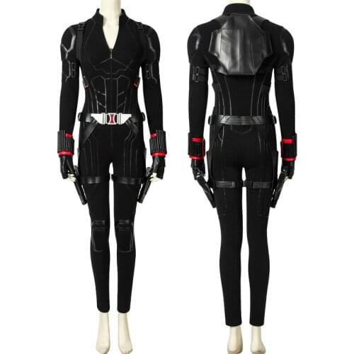 Adult Women Superhero End Game Cosplay Costume Widow Natasha Romanoff Battle Outfit Halloween Party Cloth Full Set With Boots