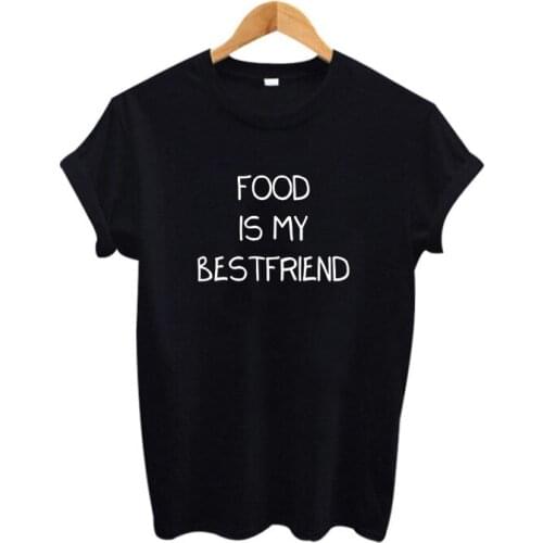 Hungry Eat Pizza Women T shirt Haut Femme Letters Printing T-shirt Tees Food Is My Best Friend Funny Tumblr Slogan Tees