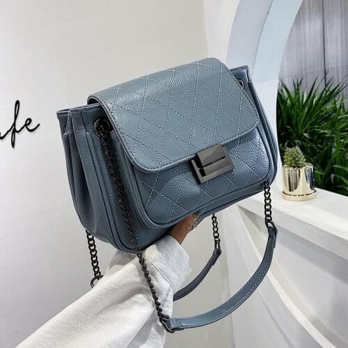 Bag Womens Large Capacity 2020 New Wild Fashion Big Bag Small Fragrant Style Rhombic Chain Shoulder Messenger Bag