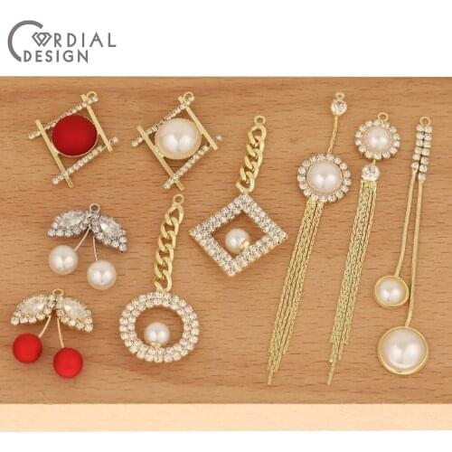 Cordial Design 50Pcs Jewelry Accessories/Hand Made/DIY Making/Claw Chain/CZ Charms/Earrings Making/Jewelry Findings & Components