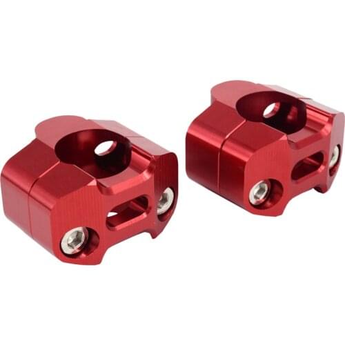 Pair 1 1/8" CNC Aluminum Motorcycle Handlebar Risers 28mm Adjustable Fat Bar Clamps Universal for Honda Kawasaki Ducati Yamaha