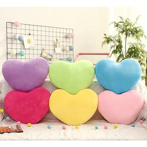 Throw Pillow, Heart-Shaped Pillow Back Cushion Plush Doll Stuffed Toys for Kids Girlfriend Wife