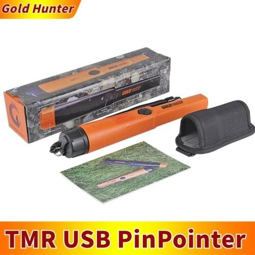 Gold Hunter TMR USB rechargeable metal detector underground gold detector waterproof pinpointer handheld metal detector holster