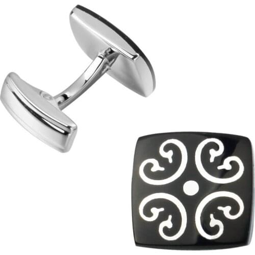 KC new high quality popular black men wedding Golden Cufflinks horn Mens Long Sleeve Shirt Cufflinks