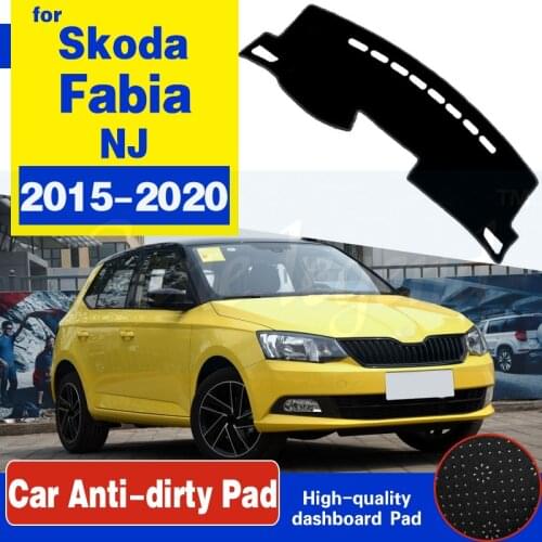 For Skoda Fabia 3 NJ 2015 2016 2017 2018 2019 2020 MK3 Anti-Slip Mat Dashboard Cover Pad Sunshade Dashmat Carpet Car Accessories