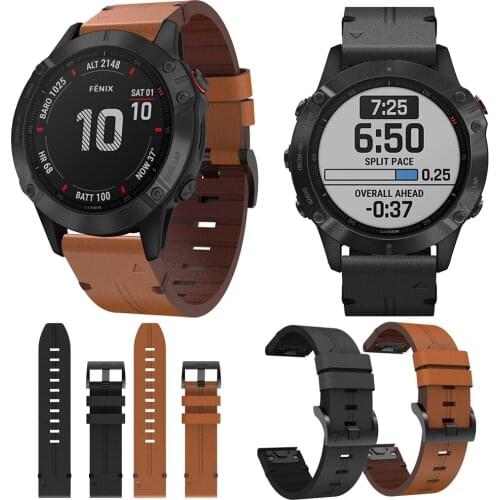 22mm 26mm Quick Release leather strap for Fenix6 Fenix 5 5X for Garmin Fenix 6X 6 Pro Tactix Delta watch band Easyfit watchband
