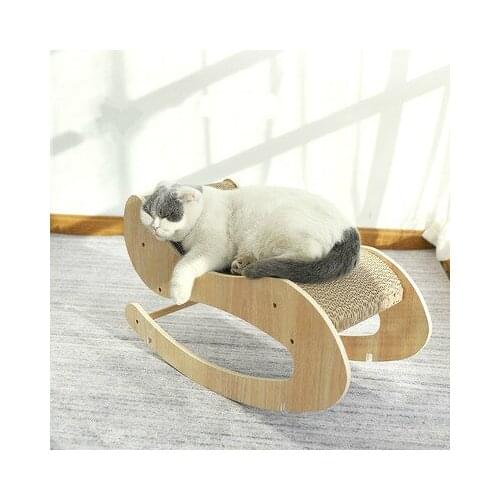 Corrugated Paper Cat Shaker Solid Wood Cat Scratching Board Wear-Resistant Cat Bed Grinding Claw Cat Toy Cat Supplies Cat Nest