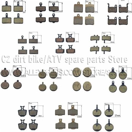 4 pcs MTB bicycle bike cycling disc brake pads semi-metallic brake pad for SHIMANO SRAM AVID HAYES TEKTRO Magura Formula