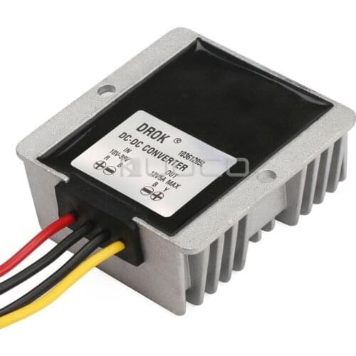 Waterproof Power Converter DC 12V(10V~36V) to 12V 5A 60W Auto Buck Boost Power Supply Module/Voltage Regulator/Adapter/Driver