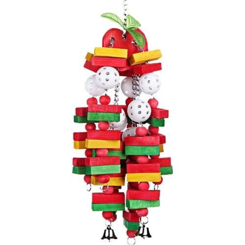 1Piece Hanging Chewable Wooden Rope Toy For Medium Sized Parrots African