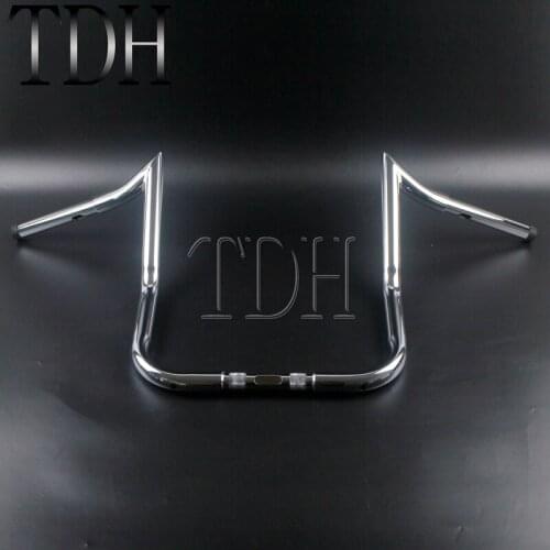 14" Rise 37" Wide Handlebars For Harley Touring Dressers Baggers FLHT FLHTC Chrome Steel Iron Motorcycle Handle Bars 1986-Up