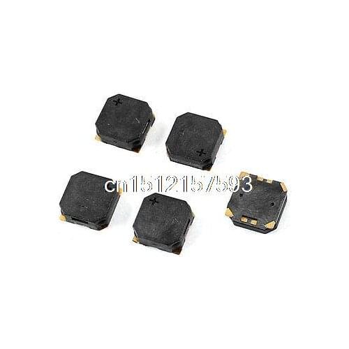 5 Pcs 8.5mm x 8.5mm x 3mm Black SMD SMT Buzzer DC 3.6V 90mA 2500 Hz
