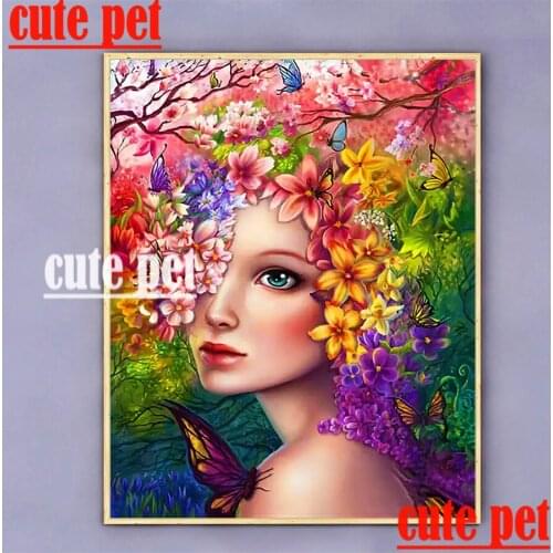 Diamond painting Fantasy flower woman Full diamant embroidery mosaic Cross Stitch 5d rhinestone puzzle home decor gifts Painting