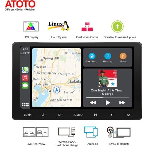 [10 inch IAH10D]ATOTO F7G2-11SE Car in-Dash Navigation Android Auto CarPlay Connection Autoradio Bluetooth multimídia QC LRV HD