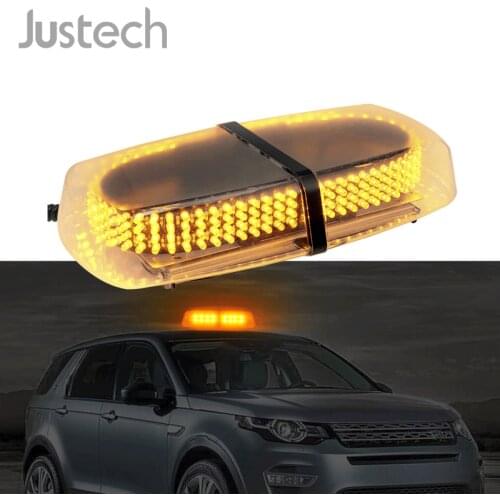 Justech 12V 240LED Magnetic Emergency Bar Recovery Warning Strobe Light Beacon Amber 15W 7 Different Flashing Models Light