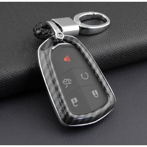 Car Key Fob Case for Cadillac ATS ATS-V CTS CTS-V CT6 XTS XT4 XT5 Escalade 2021 New Style Hard Case Cover with Keychain