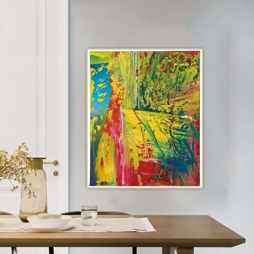 Citon Gerhard Richter《U.L.1985》Canvas Art Oil Painting Artwork Poster Picture Wall Background Decorations Home Living Room Decor