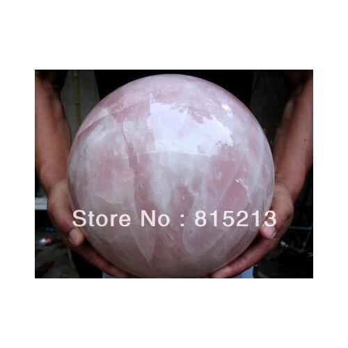 Ddh00668 Huge nature rose crystal quartz sphere ball reiki healing 215mm