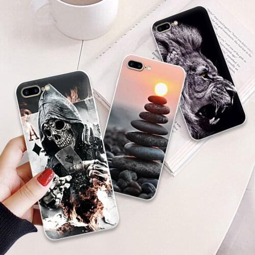 For iPhone 8 Plus 7 Plus 7P 8P Case Phone Cover Protection Back Colorful Pattern Ultra Thin Silicone TPU Coque Funda