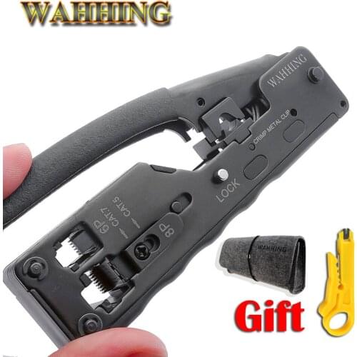 RJ45 Tool Network Crimper Crimping Tools For Cat7 Cat6 Cat5e Cat5 STP Plugs RJ45 Connector Cables Multifunctio Crimp Metal Clip
