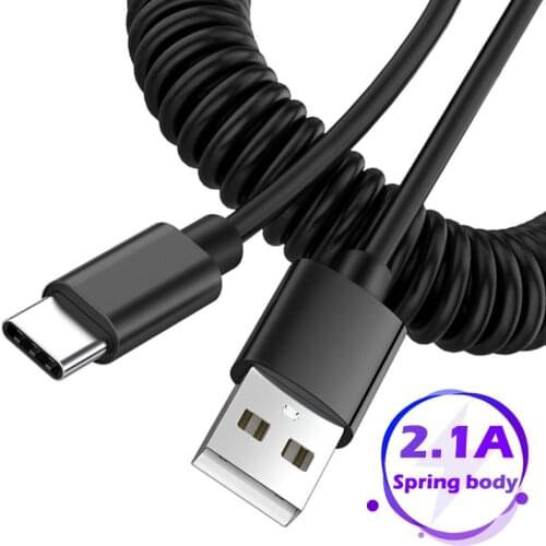 USB Type C Cable Fast Charging Type C Cable for Samsung S9 S10 Huawei P30 Pro Lite Micro usb Car Charger Cable USB C Spring Cord