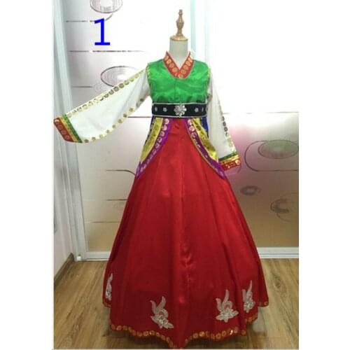 Korean Tradtional Hanbok Dress Dancing Korean National Stage Dress Woman