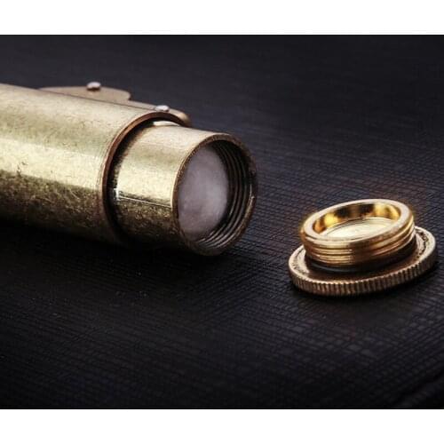 Press Type Creative Personality Trend Retro Trench Kerosene Lighter Pure Hand-made Windproof Lighter Gift