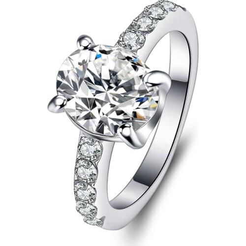 Hot Sell Ring Silver Plated Austrian Zircon Crystal High-quality Luxury Brand For Women Stylish Best Jewelry New Design