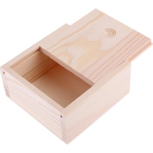 Mag Small Plain Wooden Jewellery Box Container Small Gadgets Gift Organizer Wood for handmade soap ornaments mini bottles