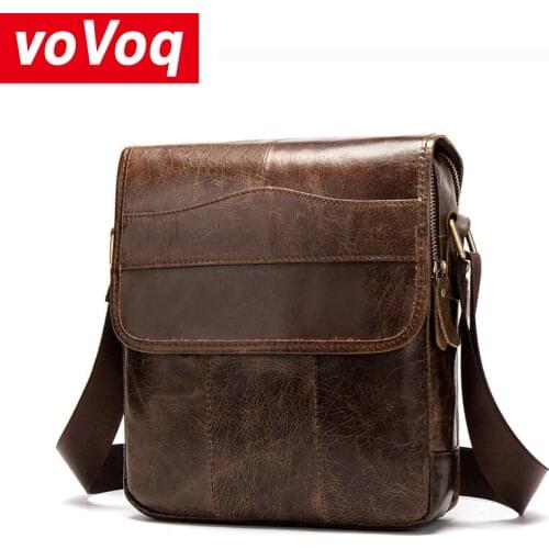 Fashion Womens Bag Genuine Leather Casual Male Shoulder Bag Flap Zipper Women Crossbody Bag Leather Messenger Handbags