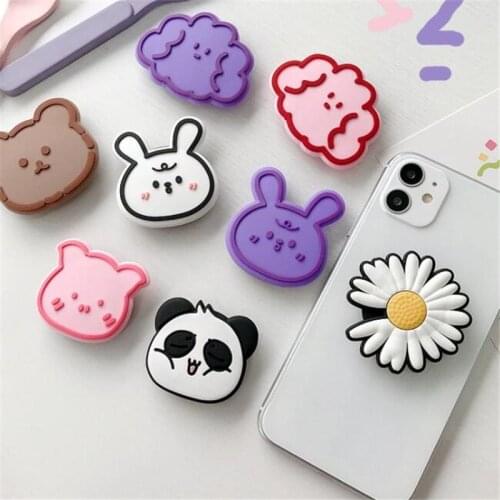 Cartoon Panda Bear Expanding Stand Grip Mount Phone Socket Fold Mobile Smartphones Pocket Desktop Bracket Phone Stand Holder