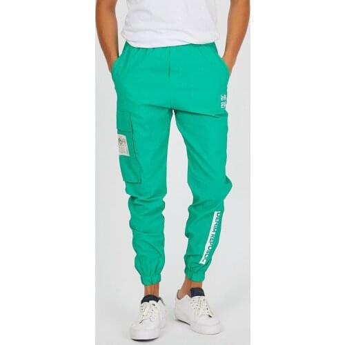 Mint Mens Printed Nylon Jogger Trousers Men Sweatpants Casual Fashion Fitness Workout Slim Trousers Man Jogger Pencil Pants