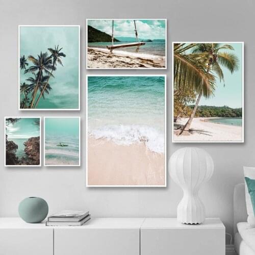 Nature Landscape Nordic Poster Canvas Painting Wall Art Mountain Lake Deer Print Decorative Pictures for Living Room Home Decor